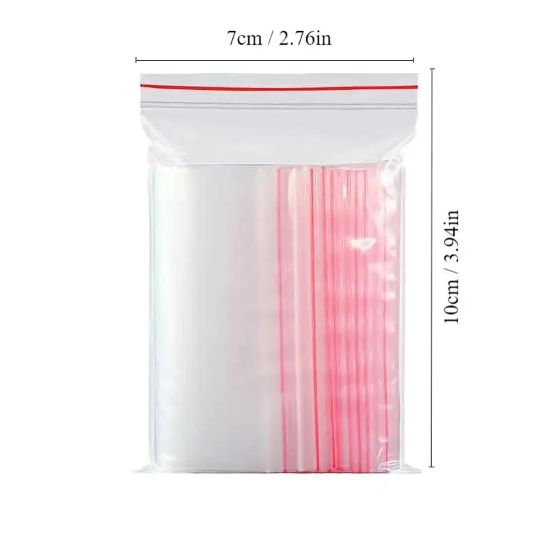100 Transparent Self Sealing Plastic Bags Ideal for Gifts Decorations Candy and Jewelry