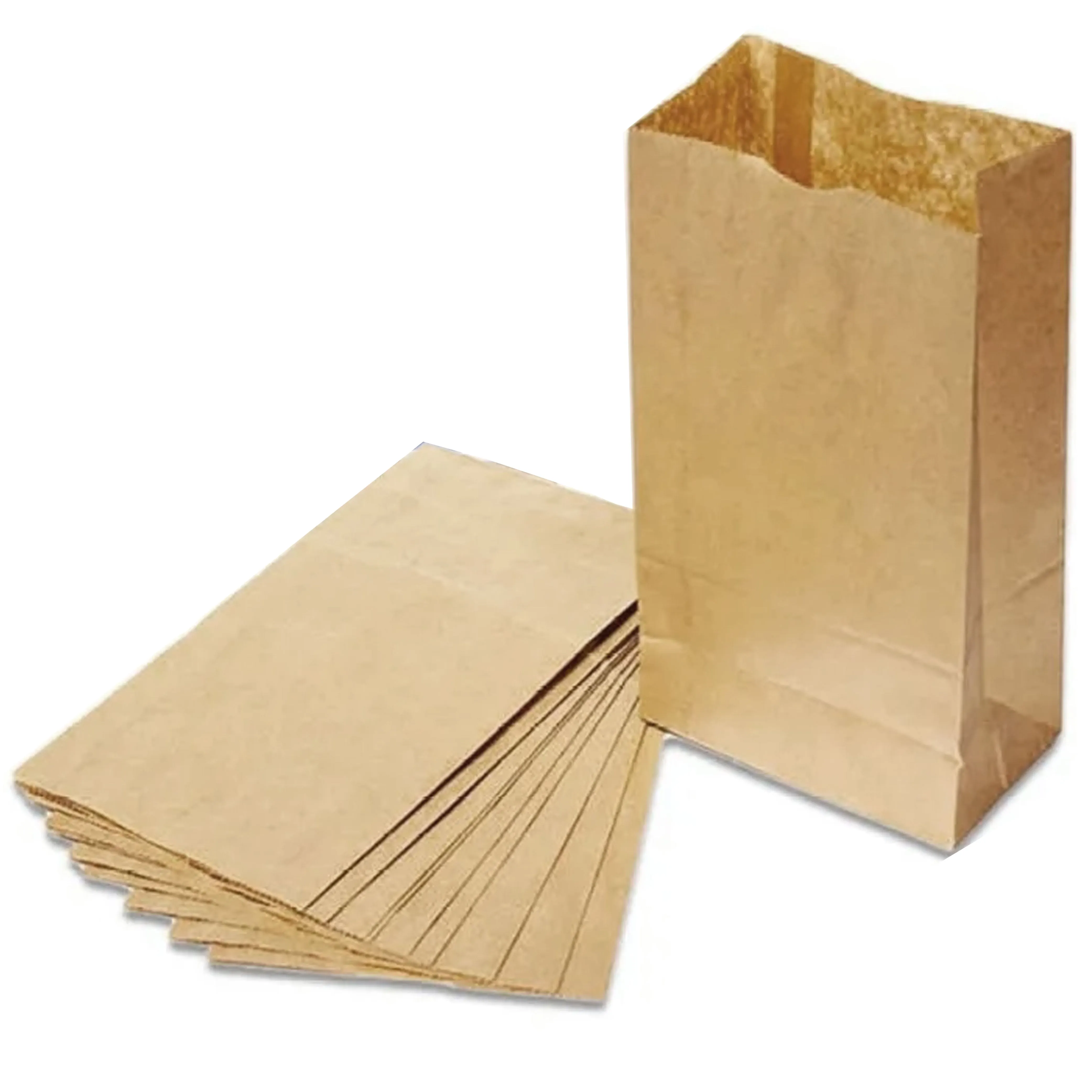 120ct Brown Paper Bags School Lunch Food Drive Meal Prep Snack Party Bag Grocery