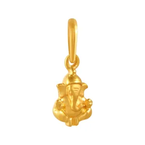 22k Gold Pendant With A Beautiful Lord Ganesha Motif