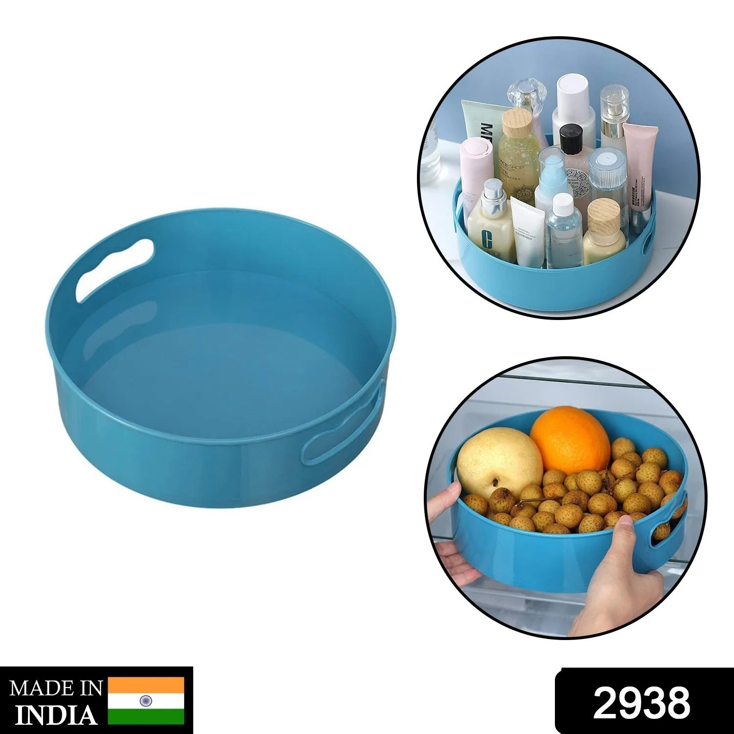360 ROTATING ORGANIZER TRAY MULTI- FUNCTION ROTATING TRAY