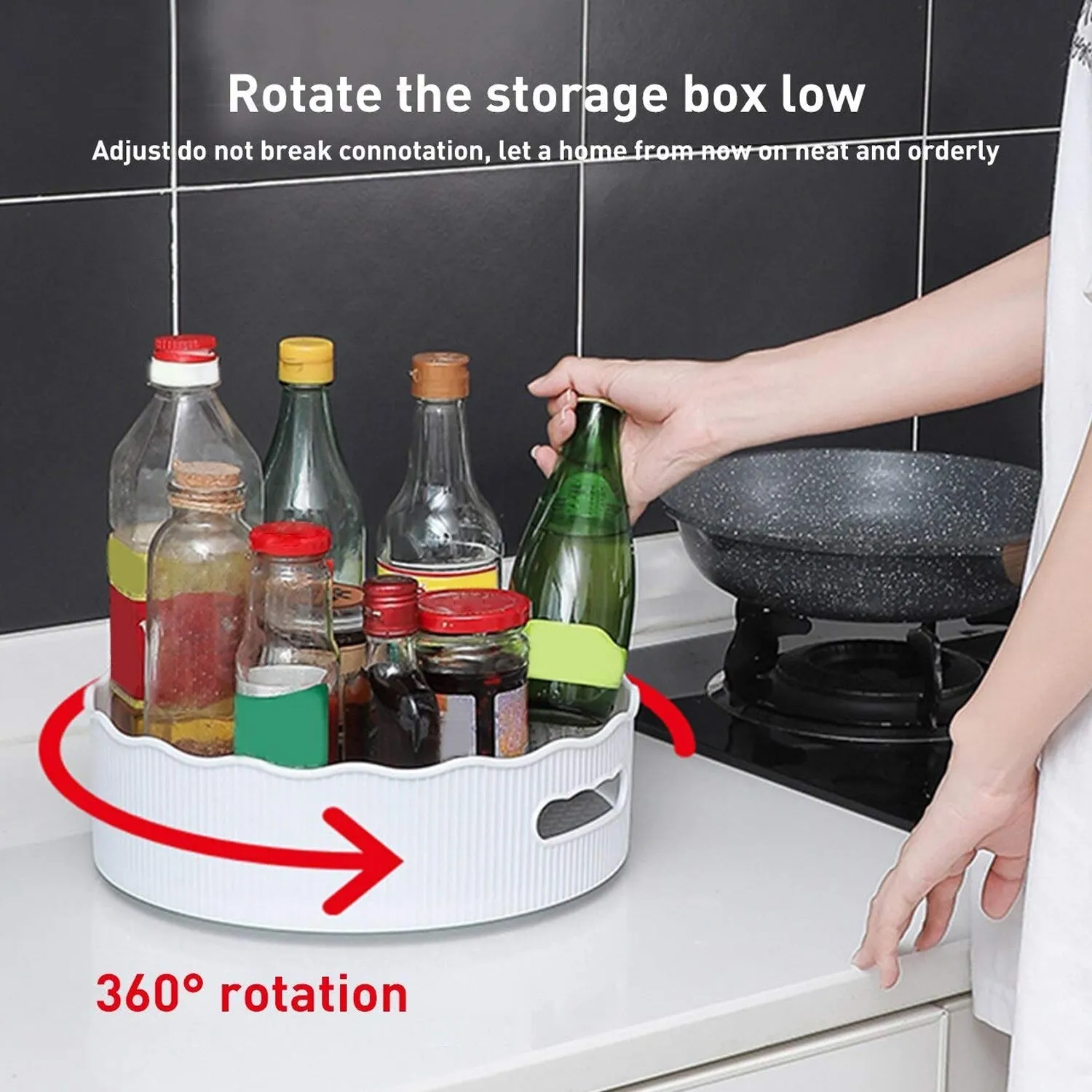 360 ROTATING ORGANIZER TRAY MULTI- FUNCTION ROTATING TRAY