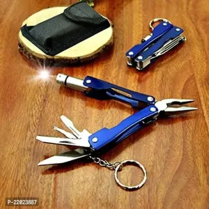 9 in 1 MultiFunctional Hand Piler Tool Traveling Tool Keychain, Micro Pliers Multi function Multi Utility Plier with Built in LED Flash Light