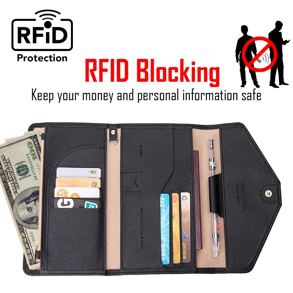 AMZER RFID Anti-Magnetic Anti-Theft Passport Bag Document Bag Card Bag