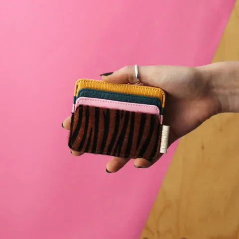 Animal Tiger Print Pink Card Holder