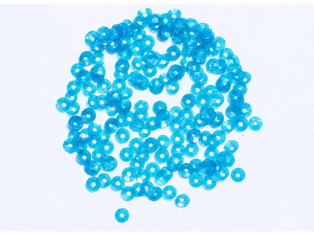 Arctic Blue Centre Hole Bowl Plastic Sequins- 4 mm