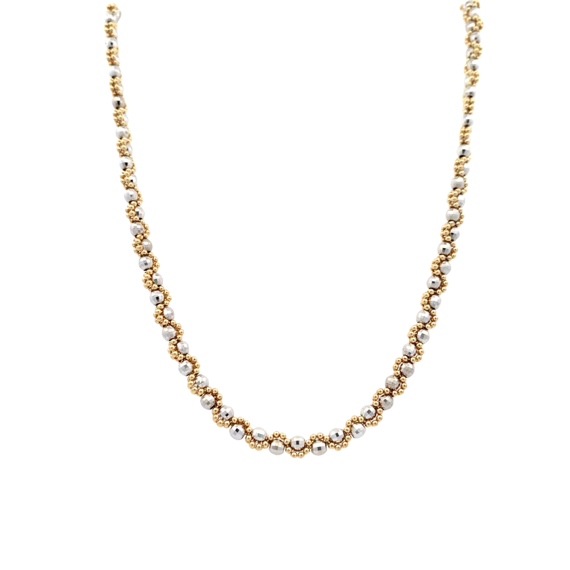 BCJ Estate Jewelry Two-Tone Beaded Necklace