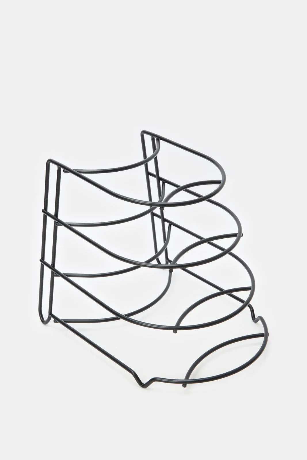 Black Rectangle 4-Tier Pan Holder