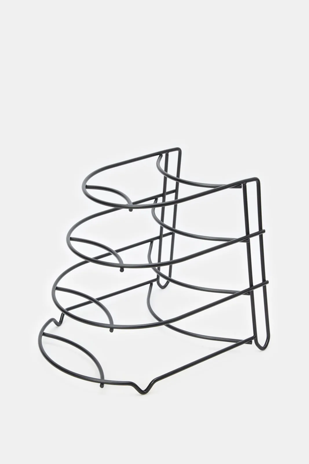 Black Rectangle 4-Tier Pan Holder