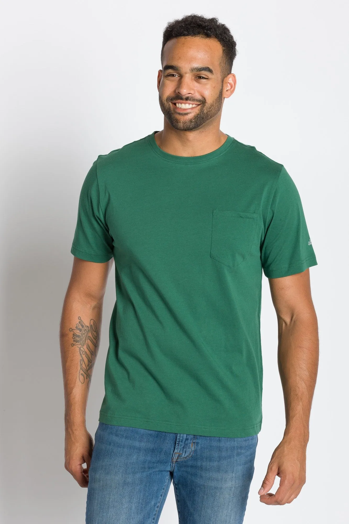 Bradley | Men's Anti-Stain Crew Neck Pocket Tee