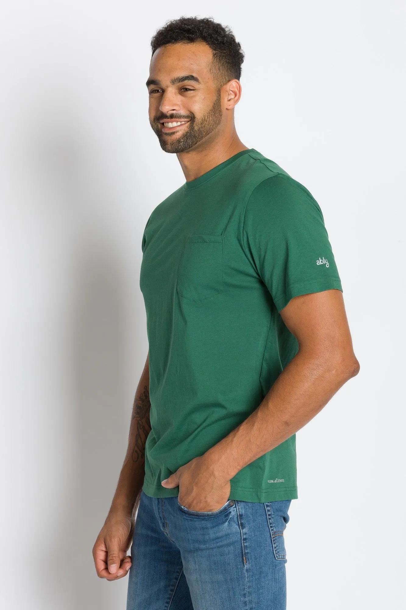 Bradley | Men's Anti-Stain Crew Neck Pocket Tee
