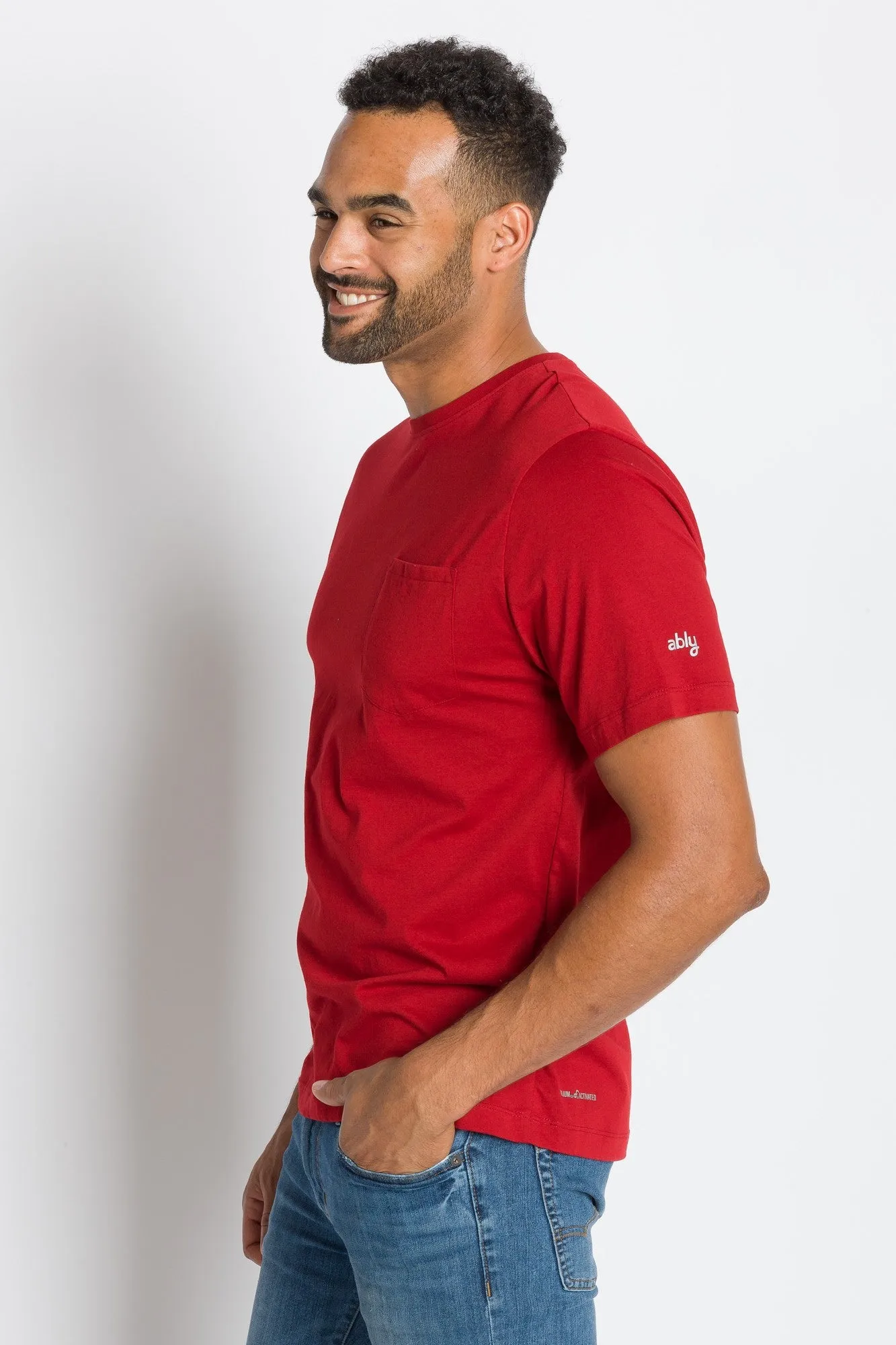 Bradley | Men's Anti-Stain Crew Neck Pocket Tee
