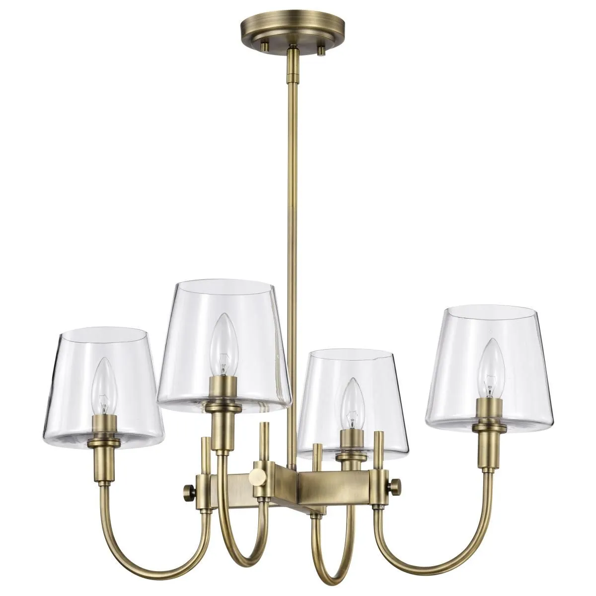 Brookside 24 in. 4 lights Chandelier Vintage Brass Finish