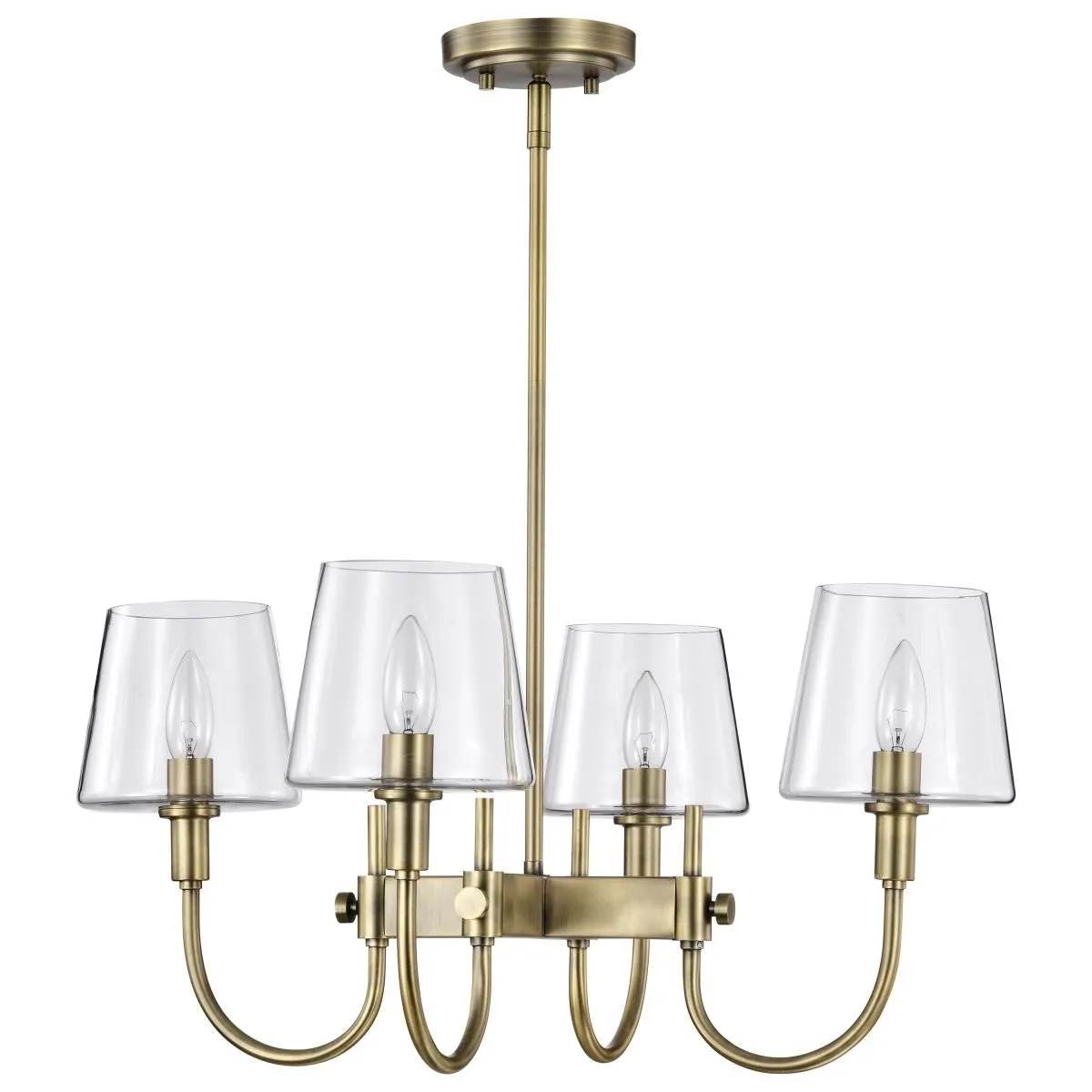 Brookside 24 in. 4 lights Chandelier Vintage Brass Finish