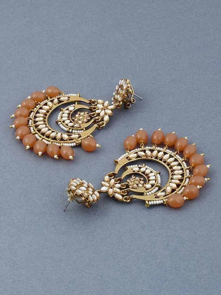 Brown Mumtaz Chandbalis