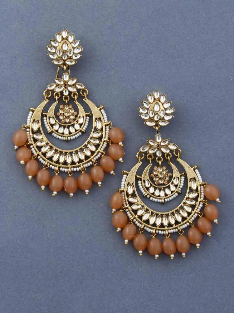 Brown Mumtaz Chandbalis