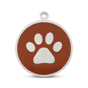 Brown Paw in Stainless Steel With Enamel