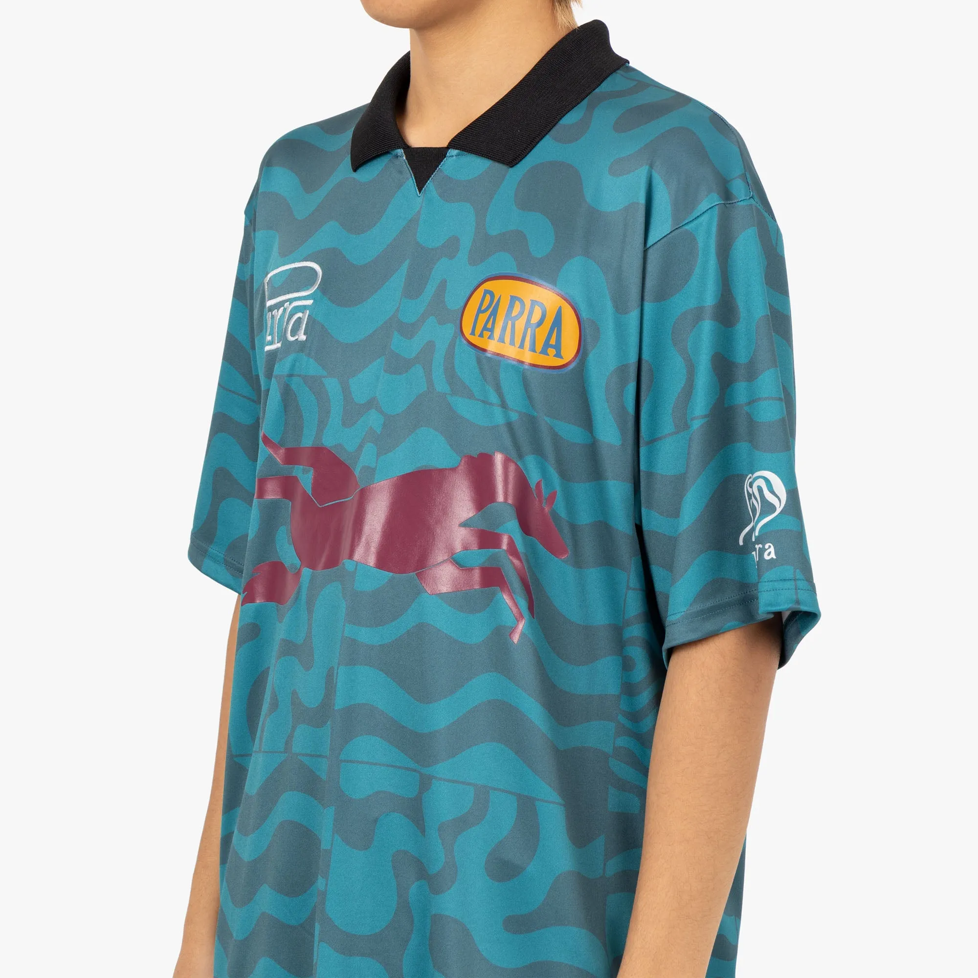 by Parra Flage Polo Shirt / Deep Sea Green