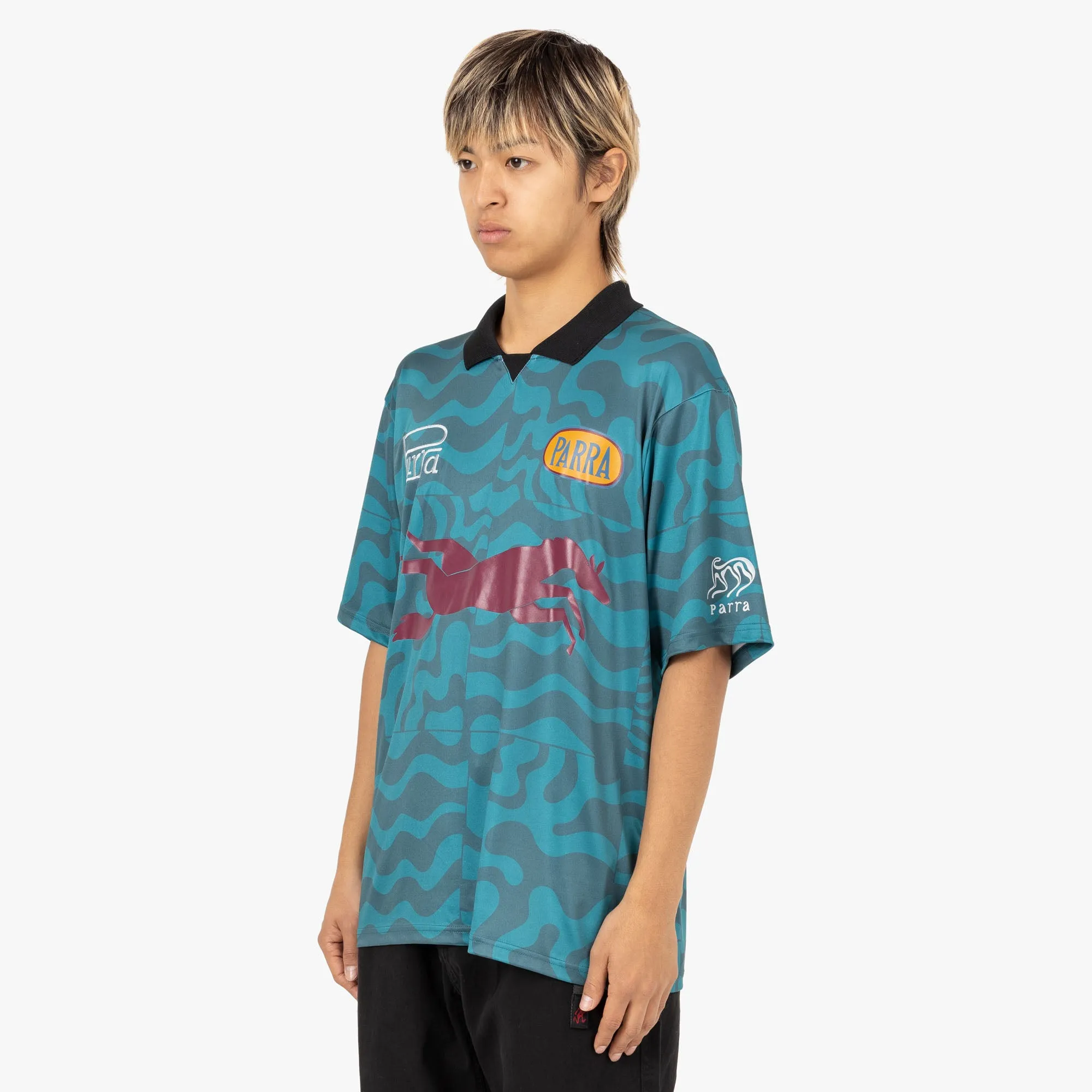 by Parra Flage Polo Shirt / Deep Sea Green