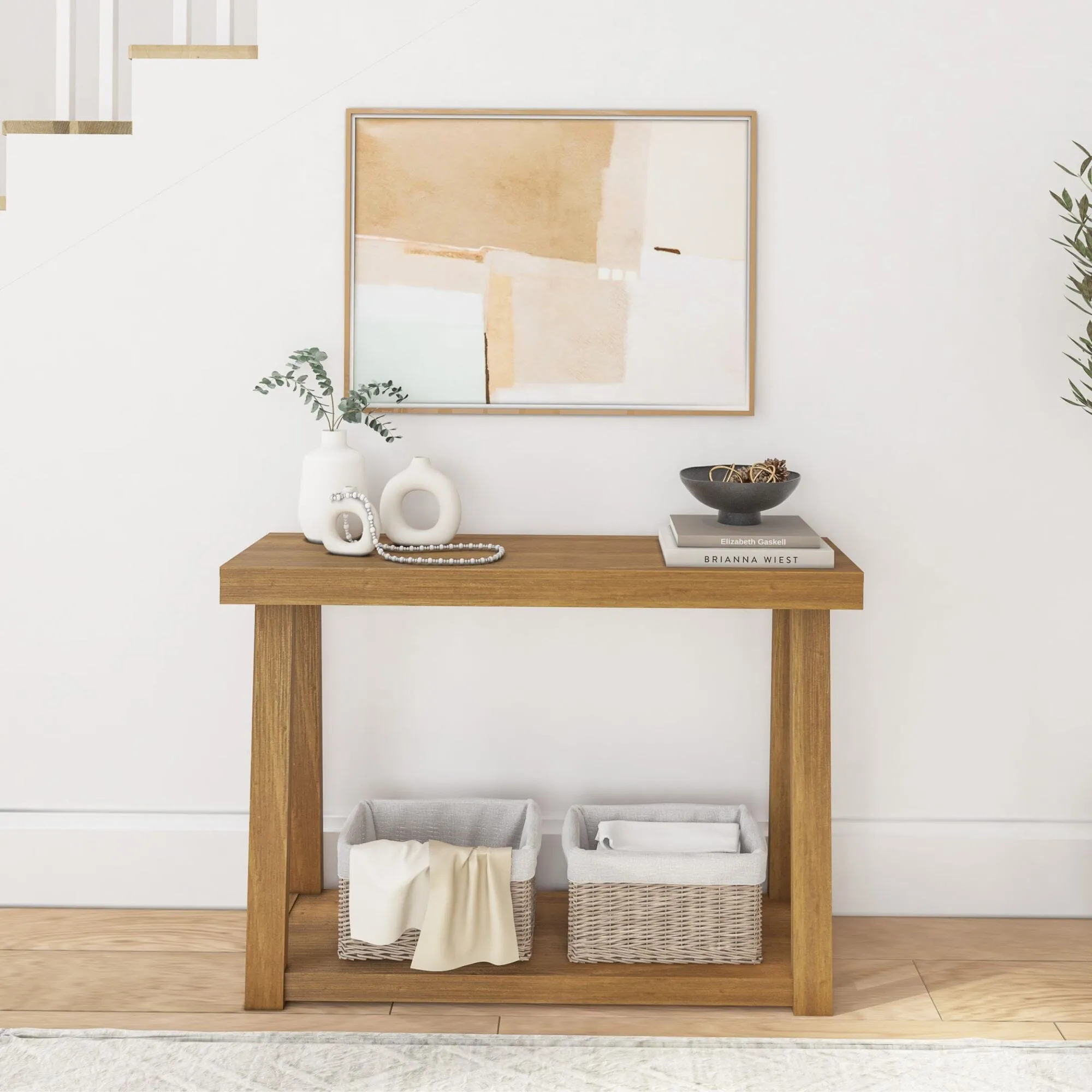Classic Console Table with Shelf - 46”
