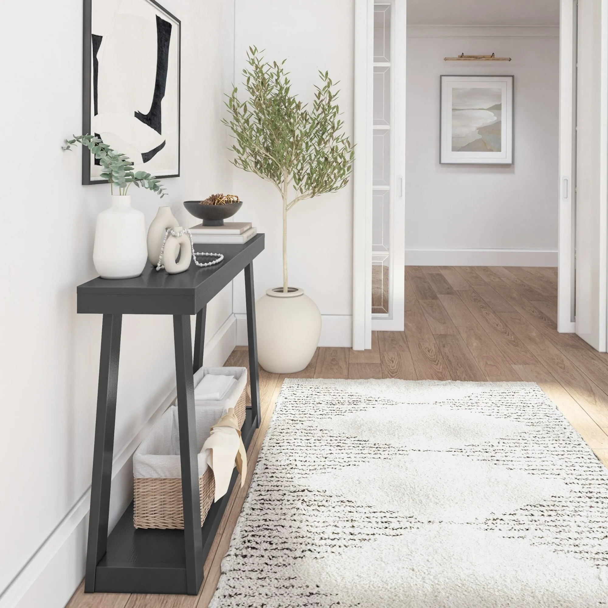 Classic Console Table with Shelf - 46”