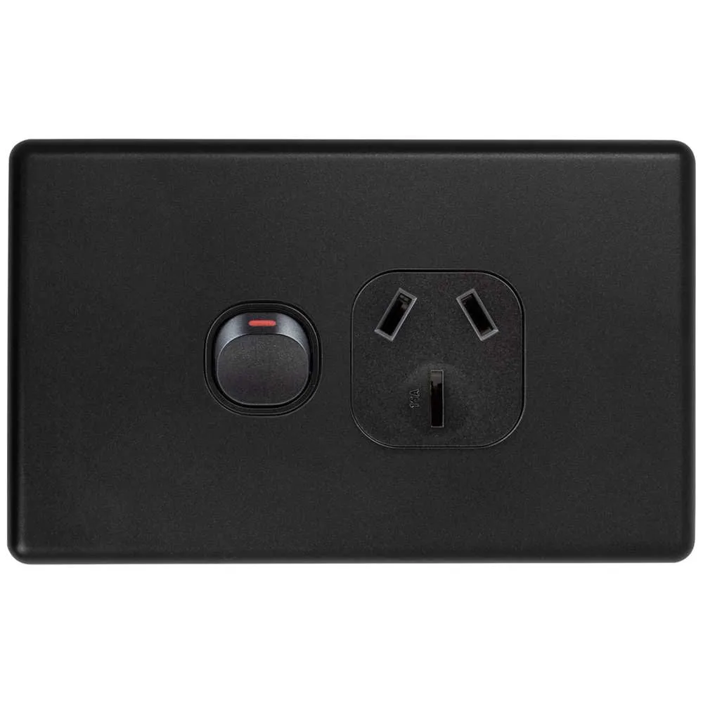 Classic Single GPO 10A Matt Black