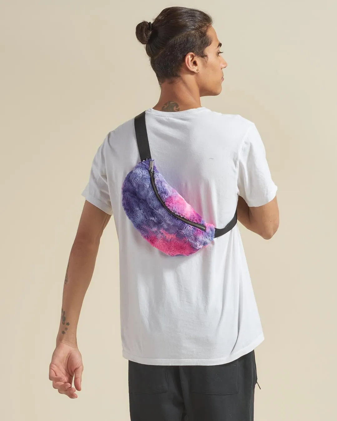 Cotton Candy Kitty ULTRA SOFT Faux Fur Fanny Pack