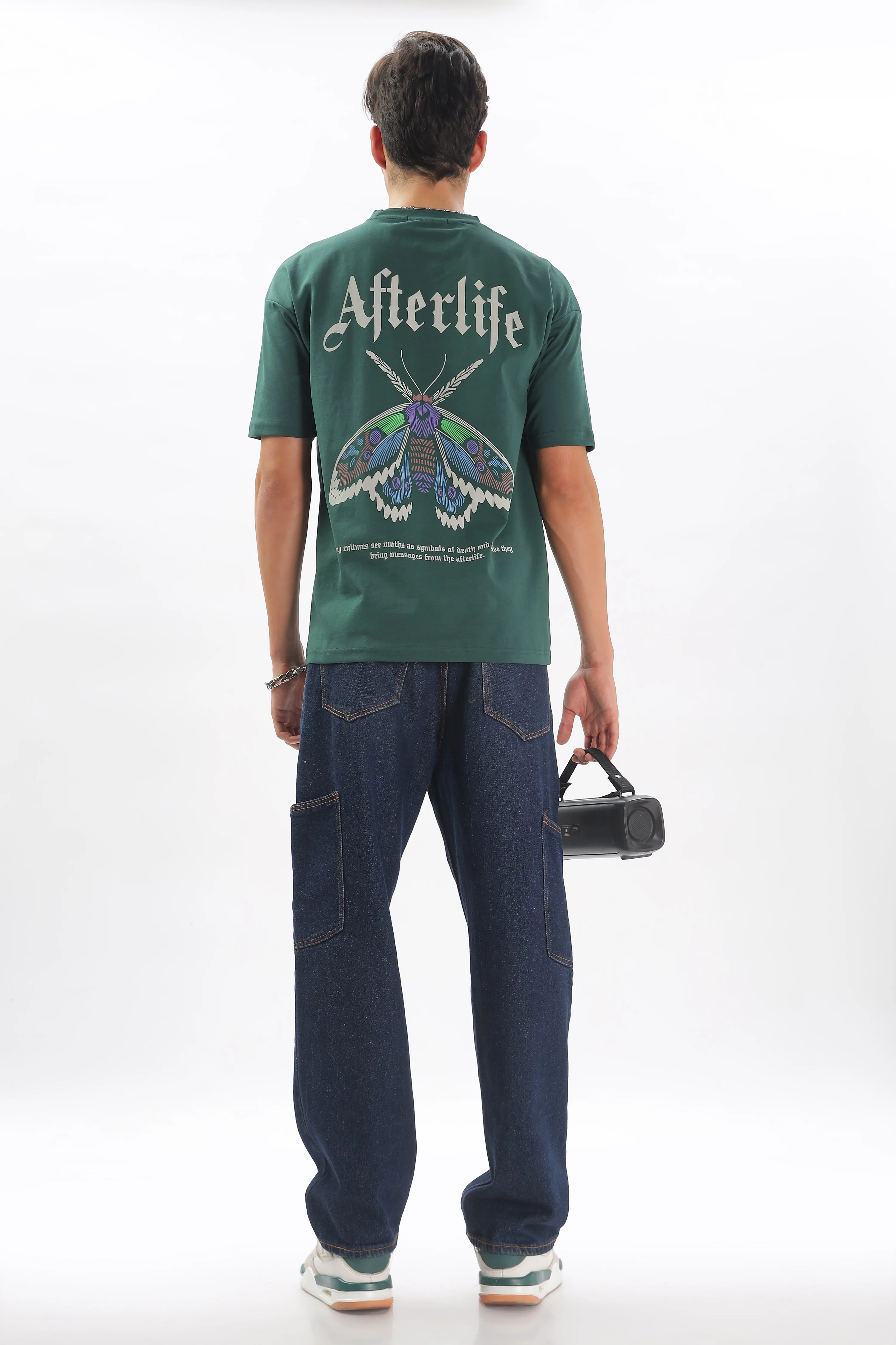 Dark Green Drop Shoulder T-Shirt