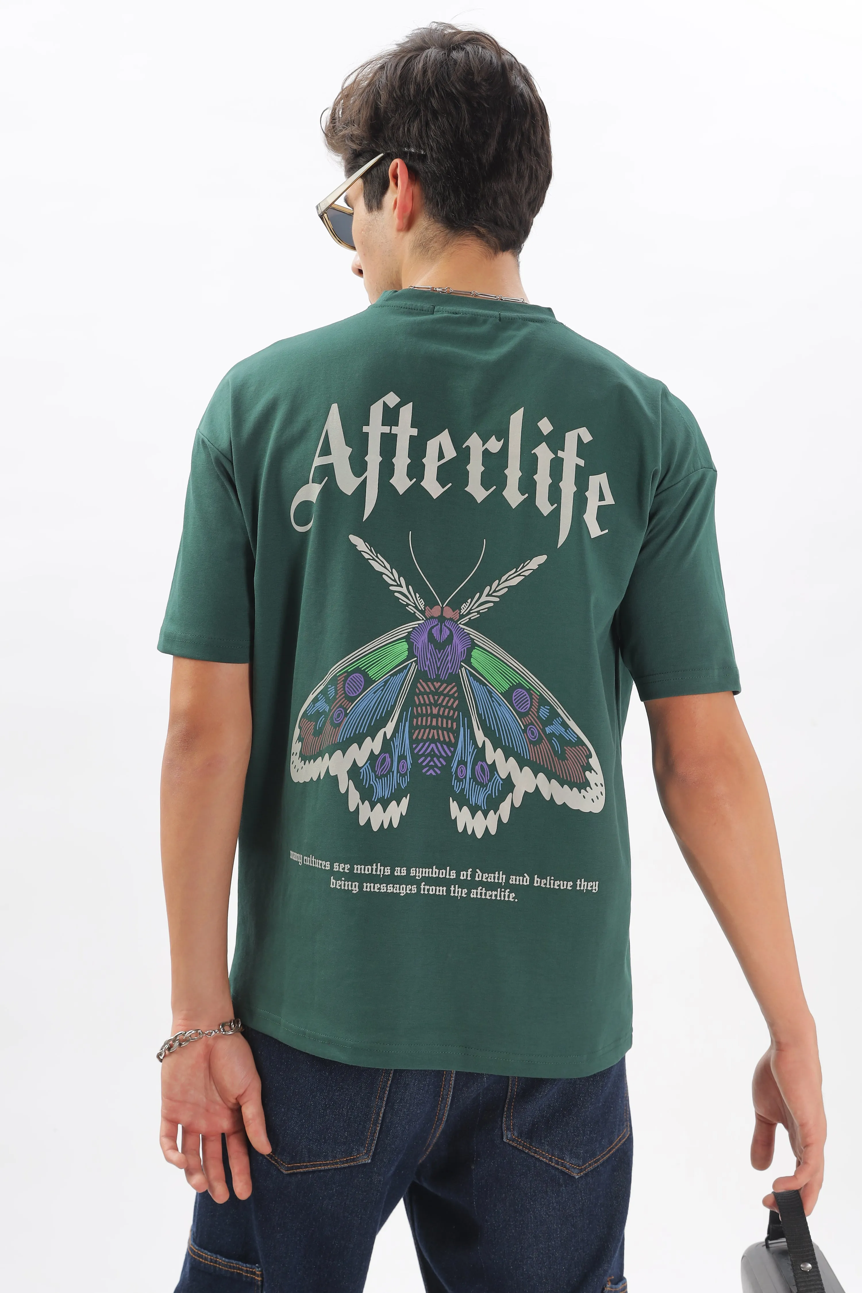 Dark Green Drop Shoulder T-Shirt