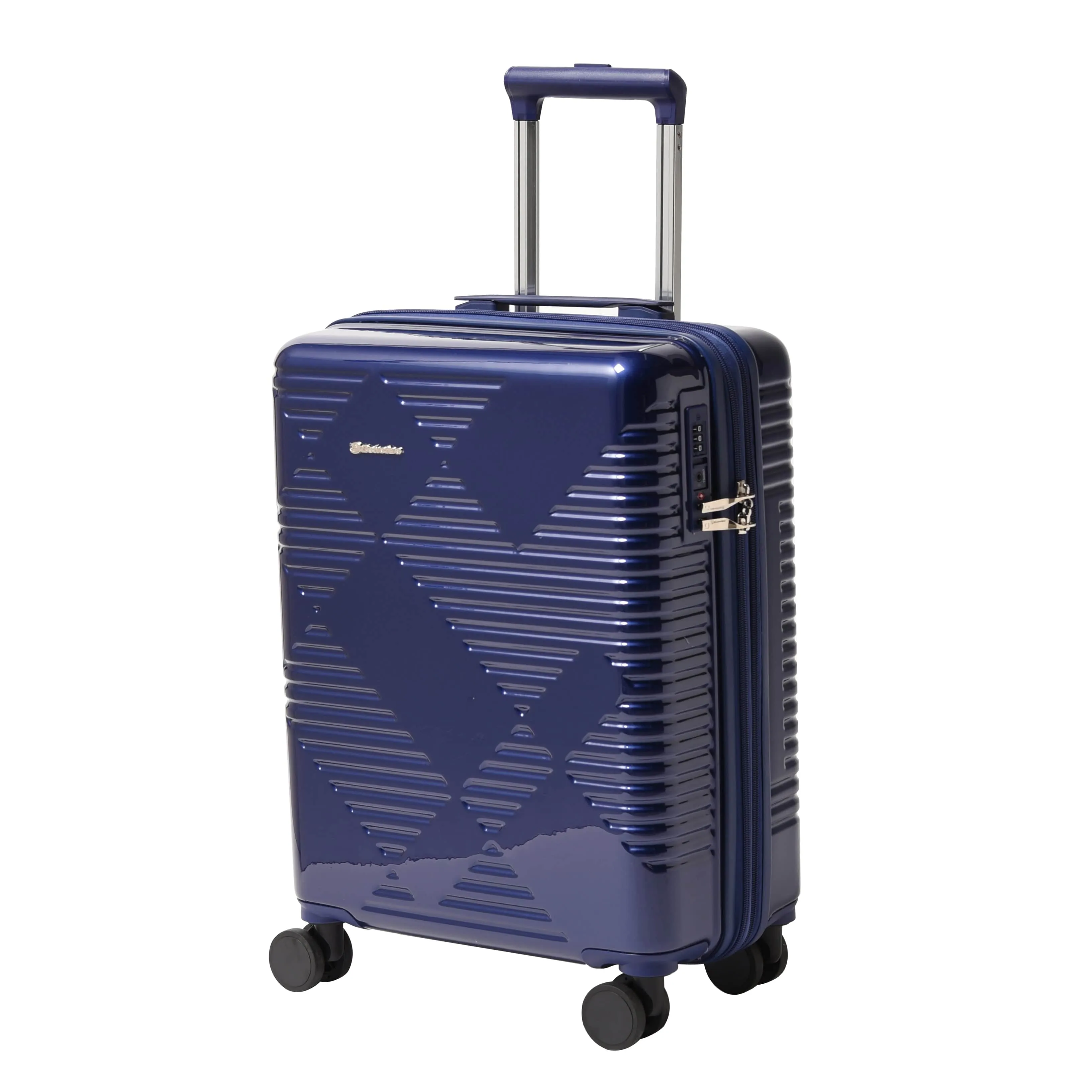 Echolac Extravagant 56cm Hardcase Expandable 4 Double Wheel Cabin Luggage Trolley Blue - CTH0062 -S 20 BLUE 60102