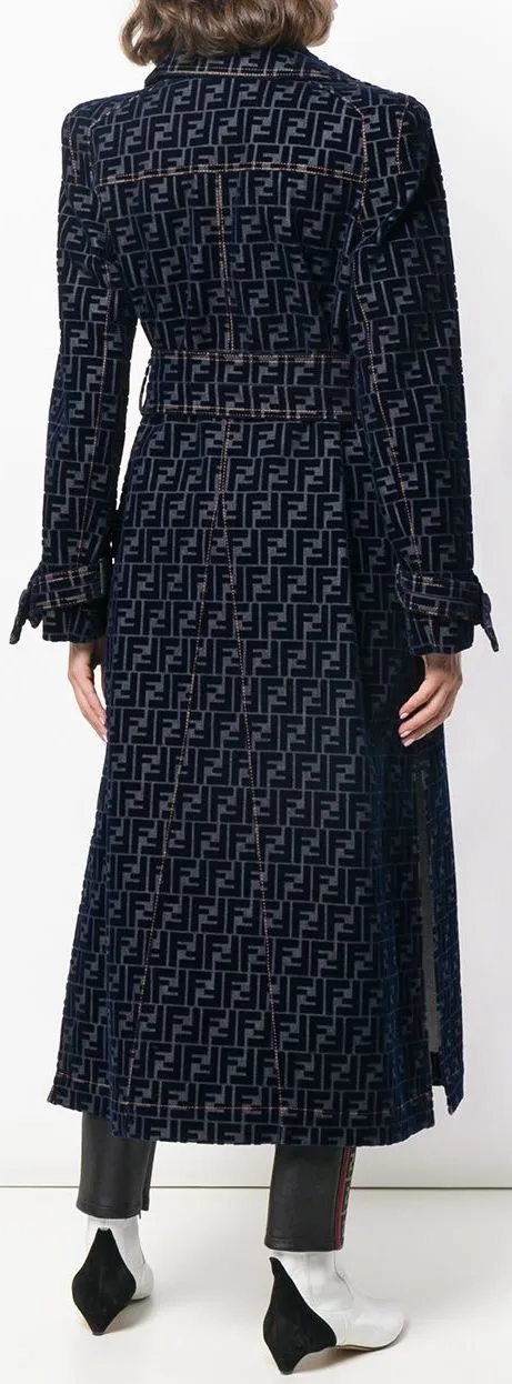 FF Motif Trench-Style Coat