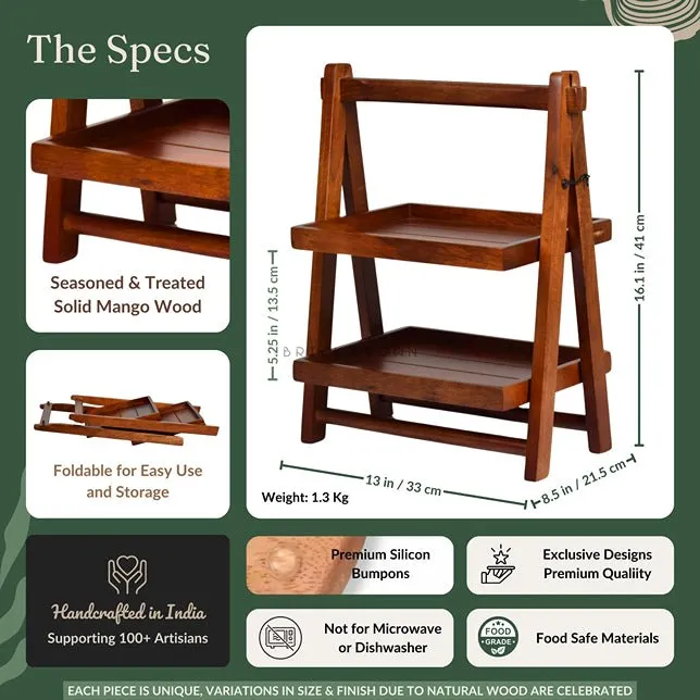 Foldable Wooden Kitchen Organizer (Small)