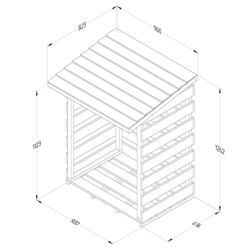 Forest Garden Compact Log Store