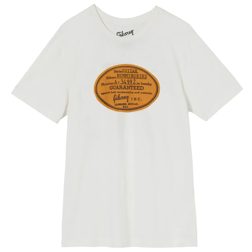 Gibson Acoustic Label Tee Vintage White 2XL