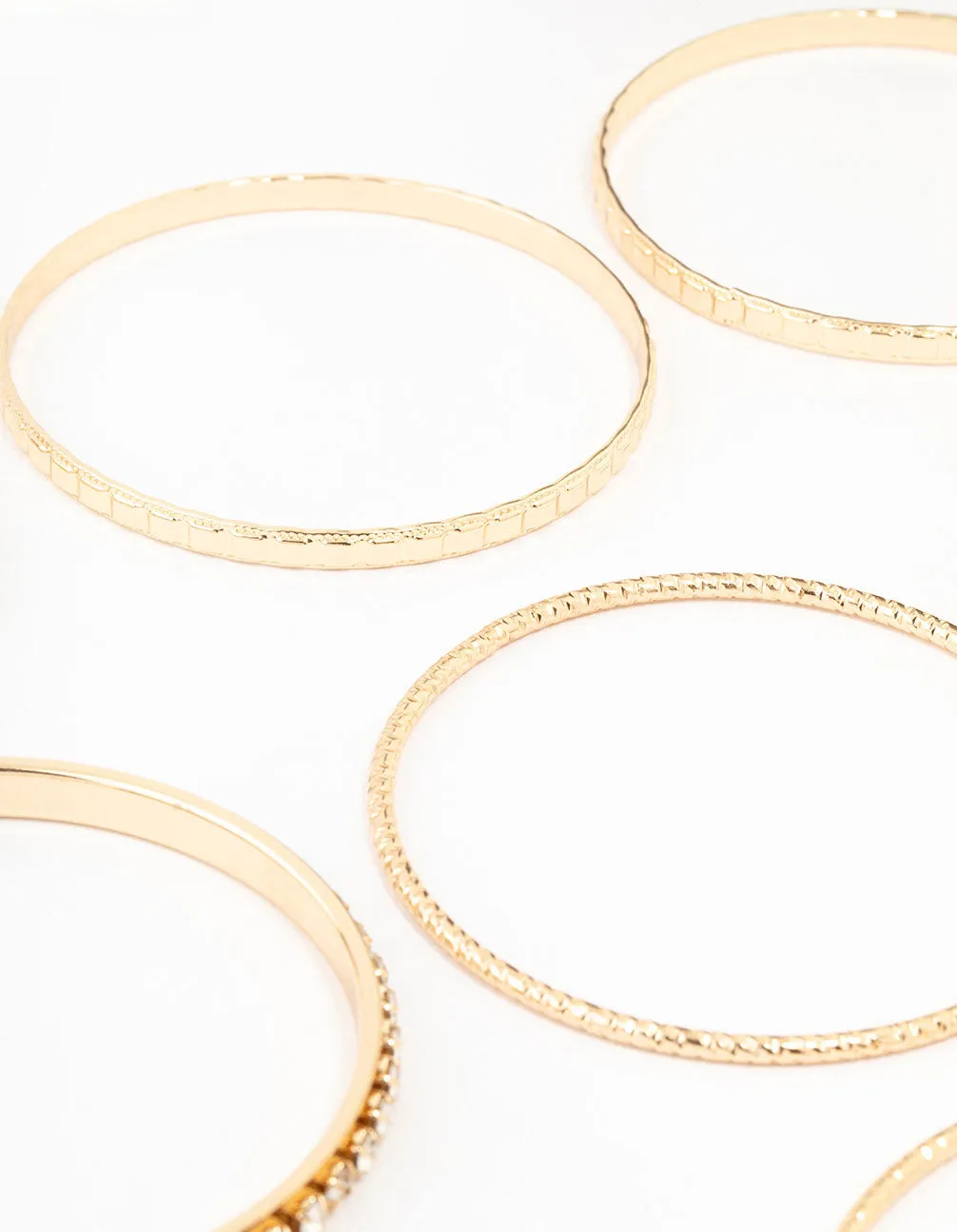 Gold Bangle Bracelets 12-Pack