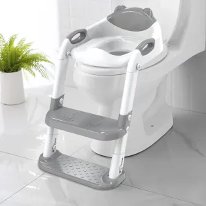 Grey 8839 Potty Training Seat Double Pedal Ladder