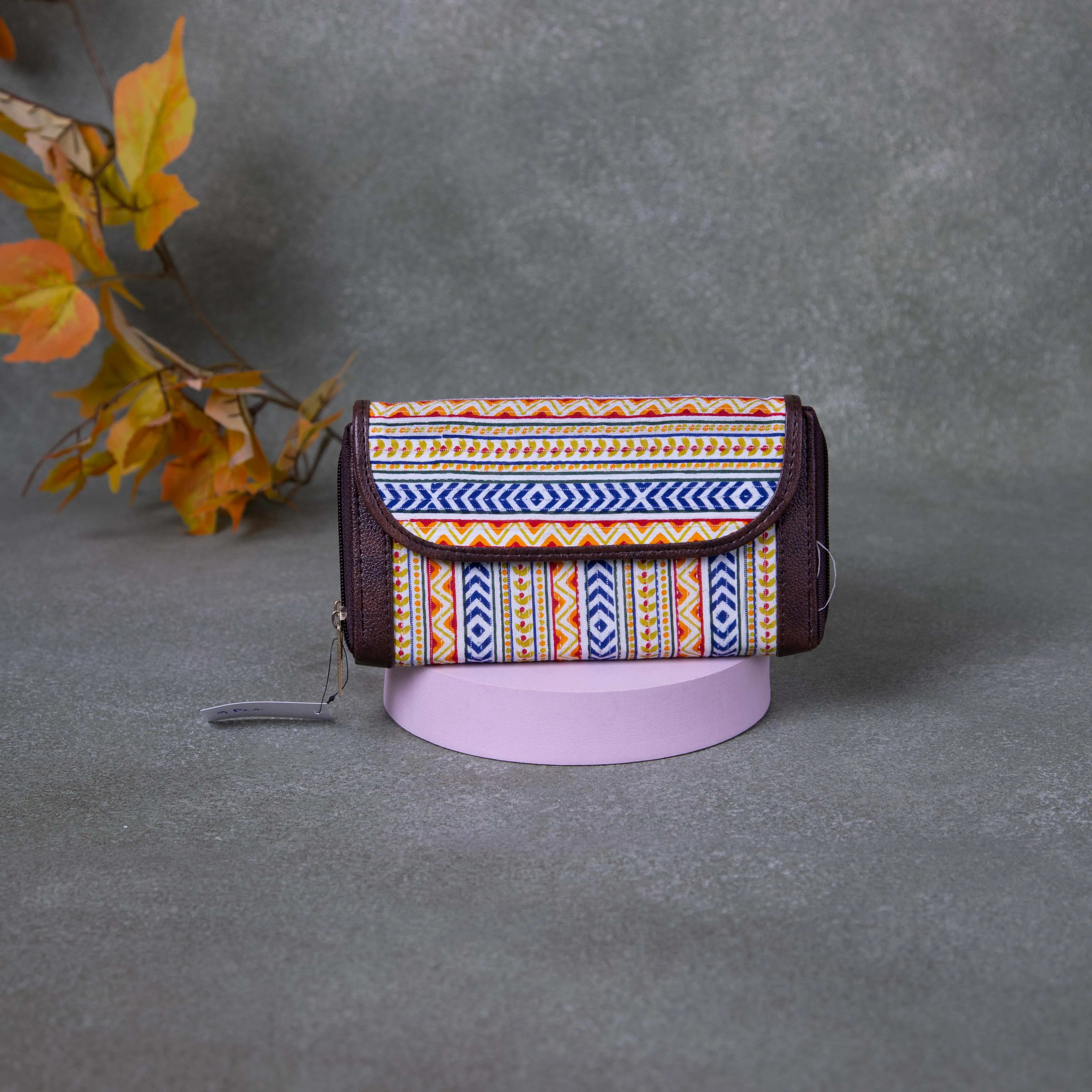 Handmade Wallets -  Dual Zip Multi-Colour Design