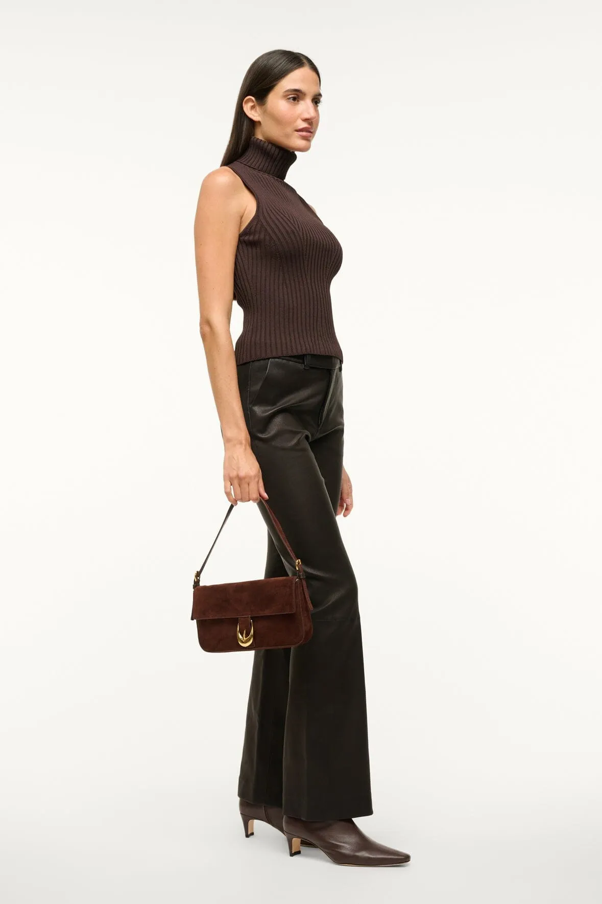 HARLOW BAG IN MAHOGANY SUEDE