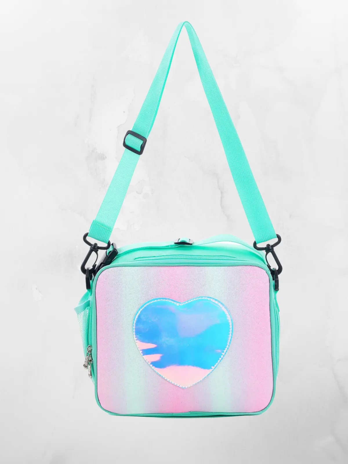 Holographic Heart - Cute and Spacious with Adjustable Strap Lunch Bag