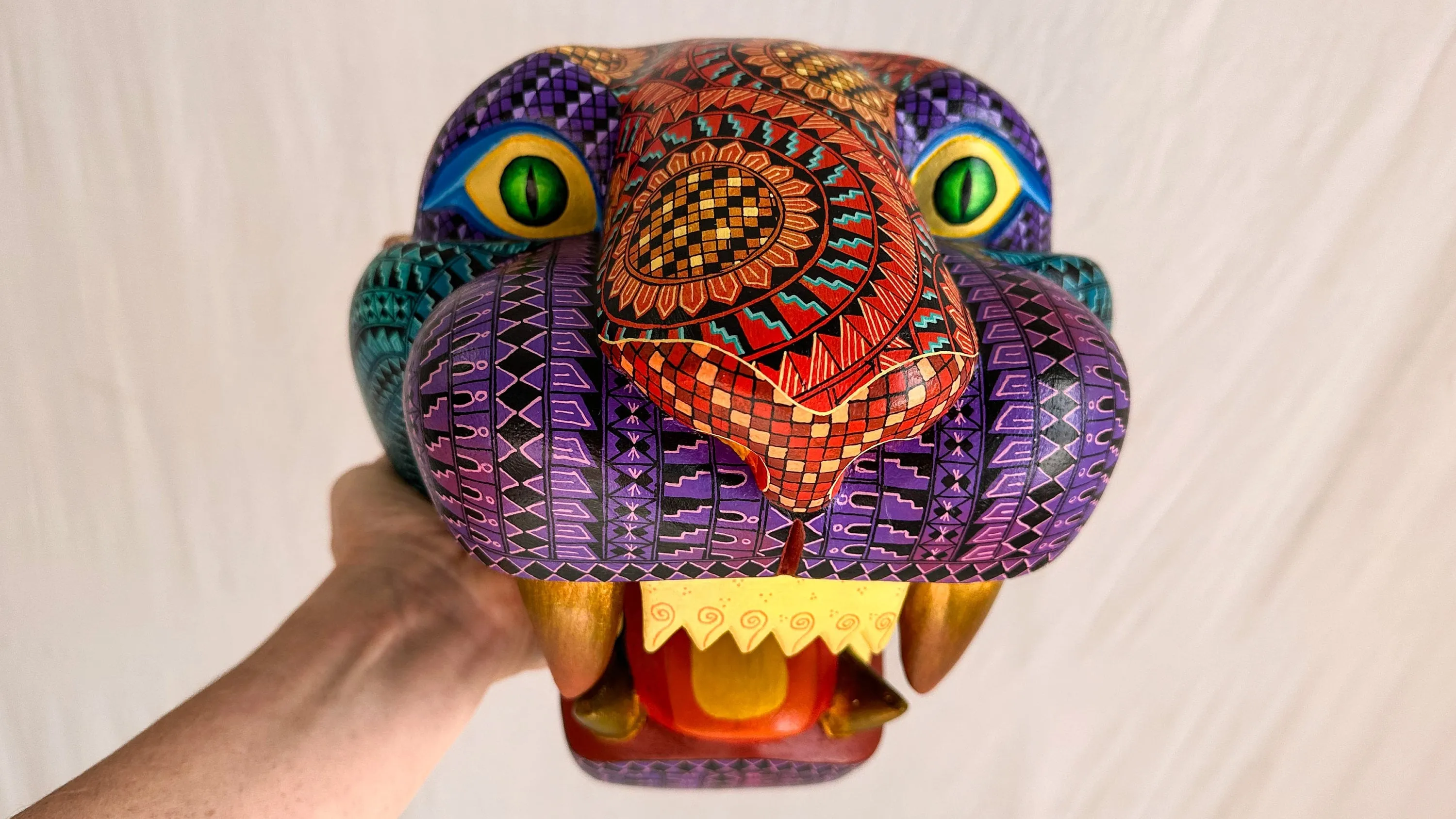 Jaguar Alebrije Mask. Big! Oaxaca, Mexico. Spirit Animal