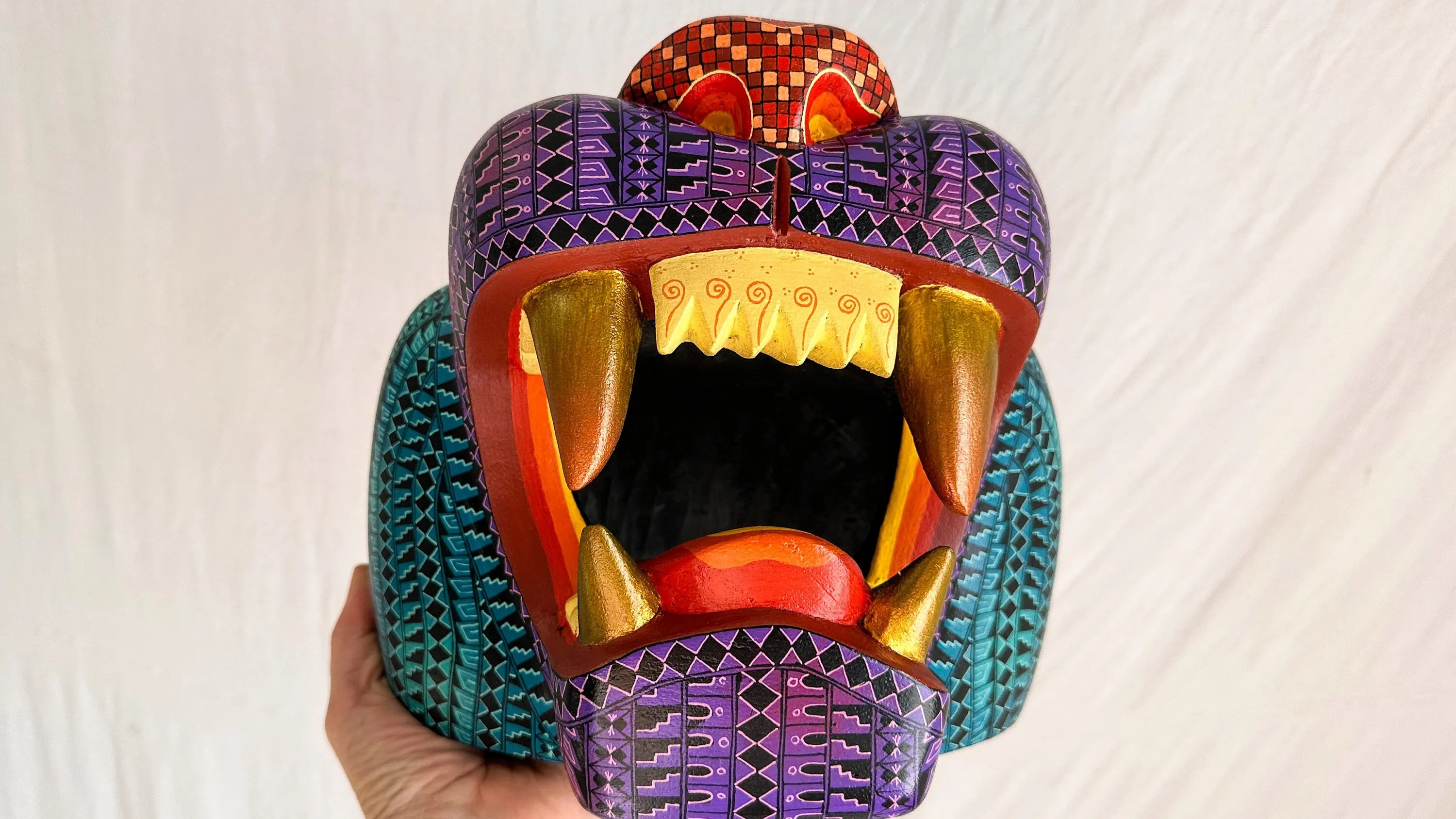 Jaguar Alebrije Mask. Big! Oaxaca, Mexico. Spirit Animal
