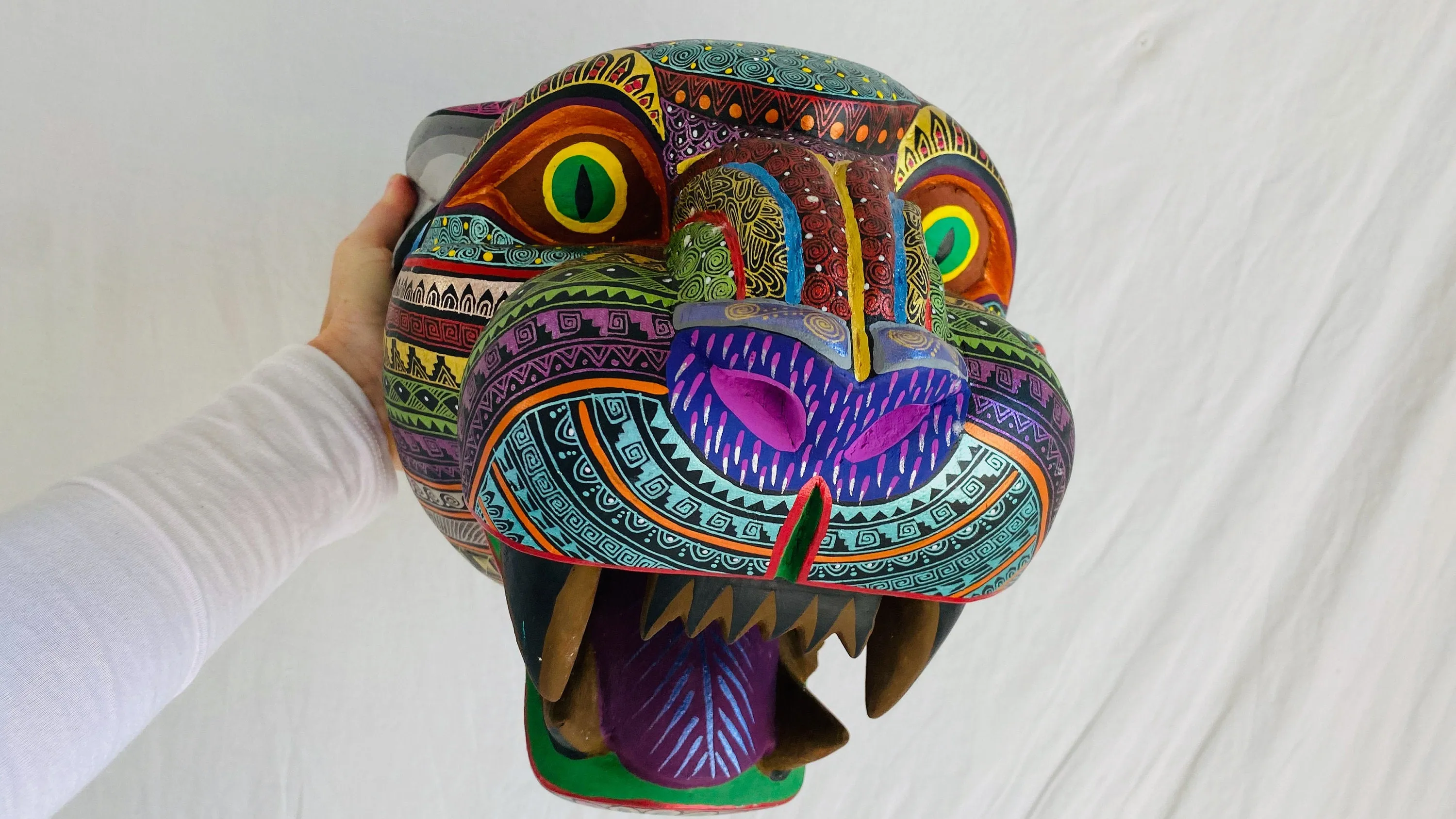 Jaguar Alebrije Mask. GIGANTIC! Oaxaca, Mexico. Spirit Animal