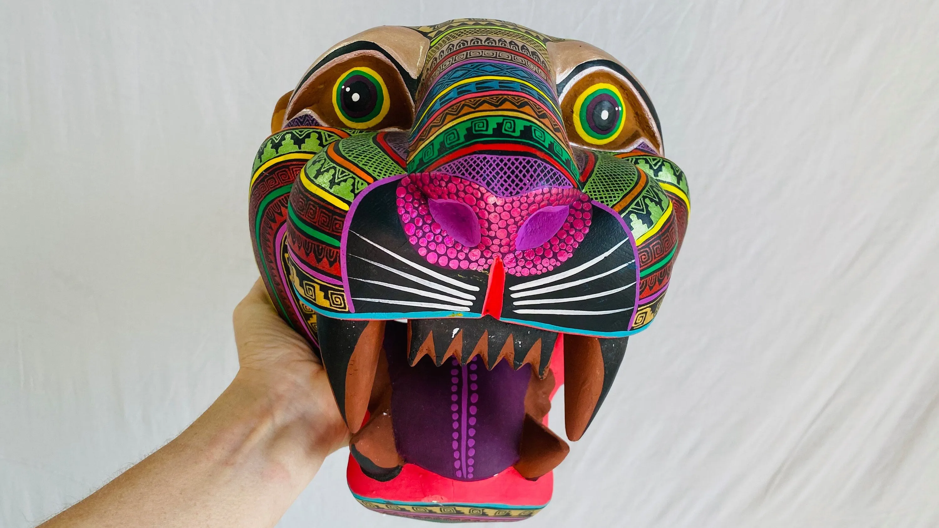 Jaguar Alebrije Mask. Huge! Oaxaca, Mexico. Spirit Animal