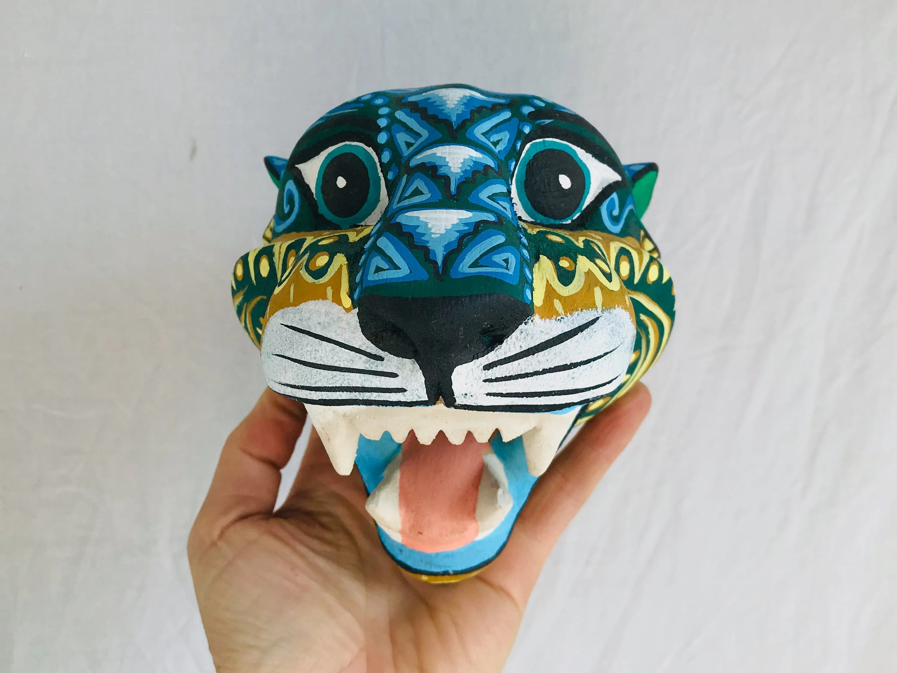Jaguar Alebrije Mask. Oaxaca, Mexico. Spirit Animal