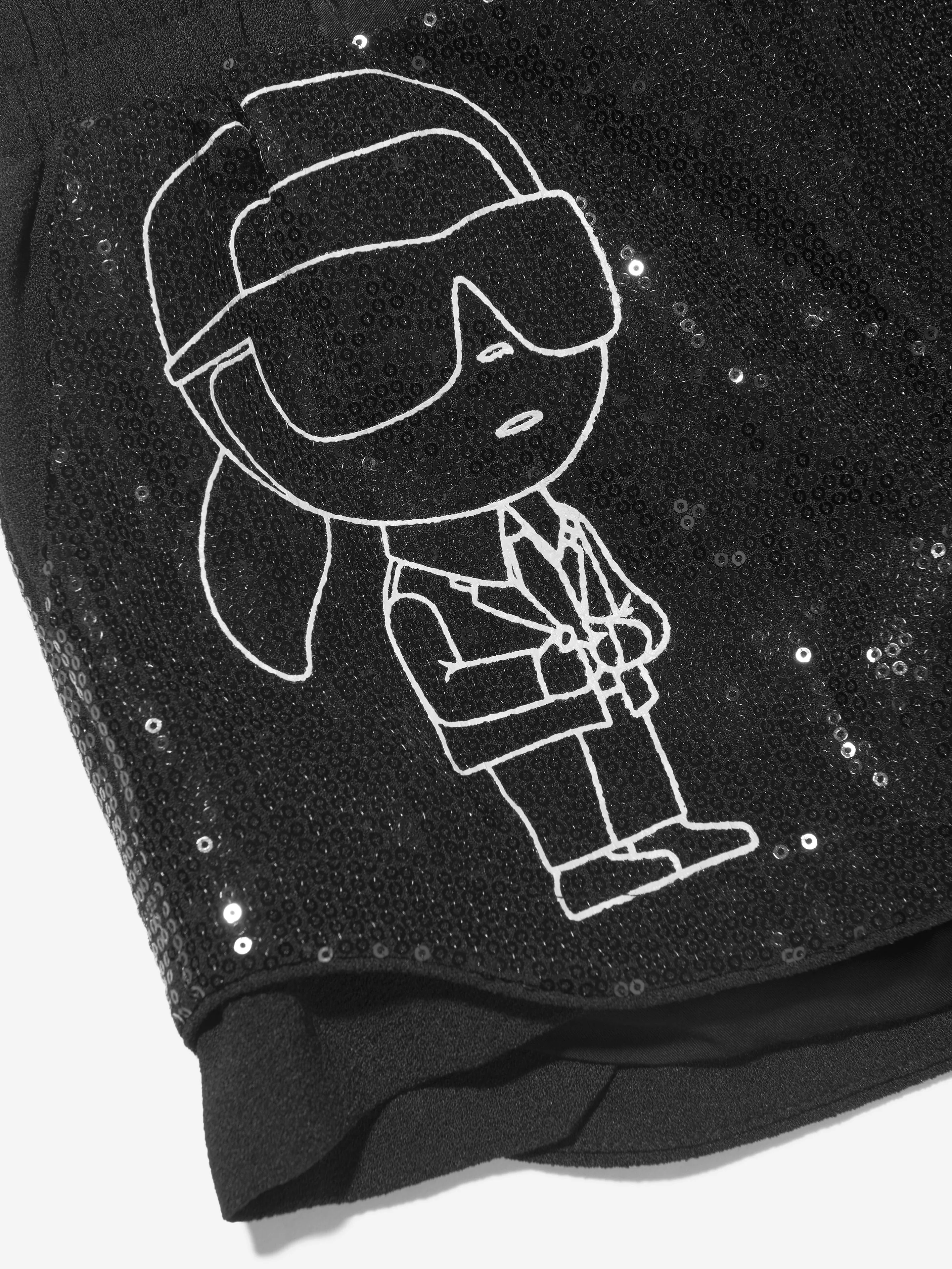 Karl Lagerfeld Girls Sequin Shorts in Black