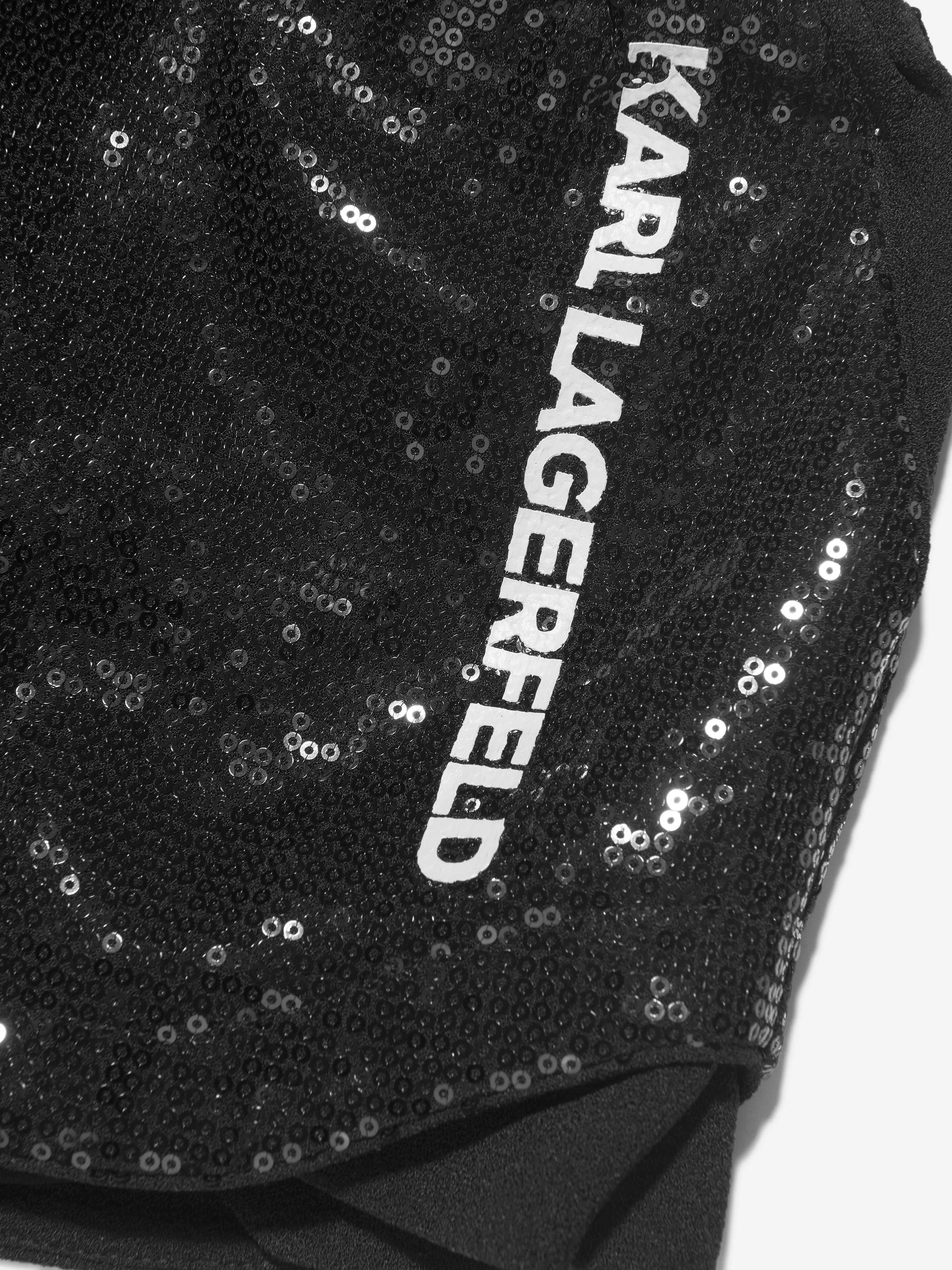 Karl Lagerfeld Girls Sequin Shorts in Black