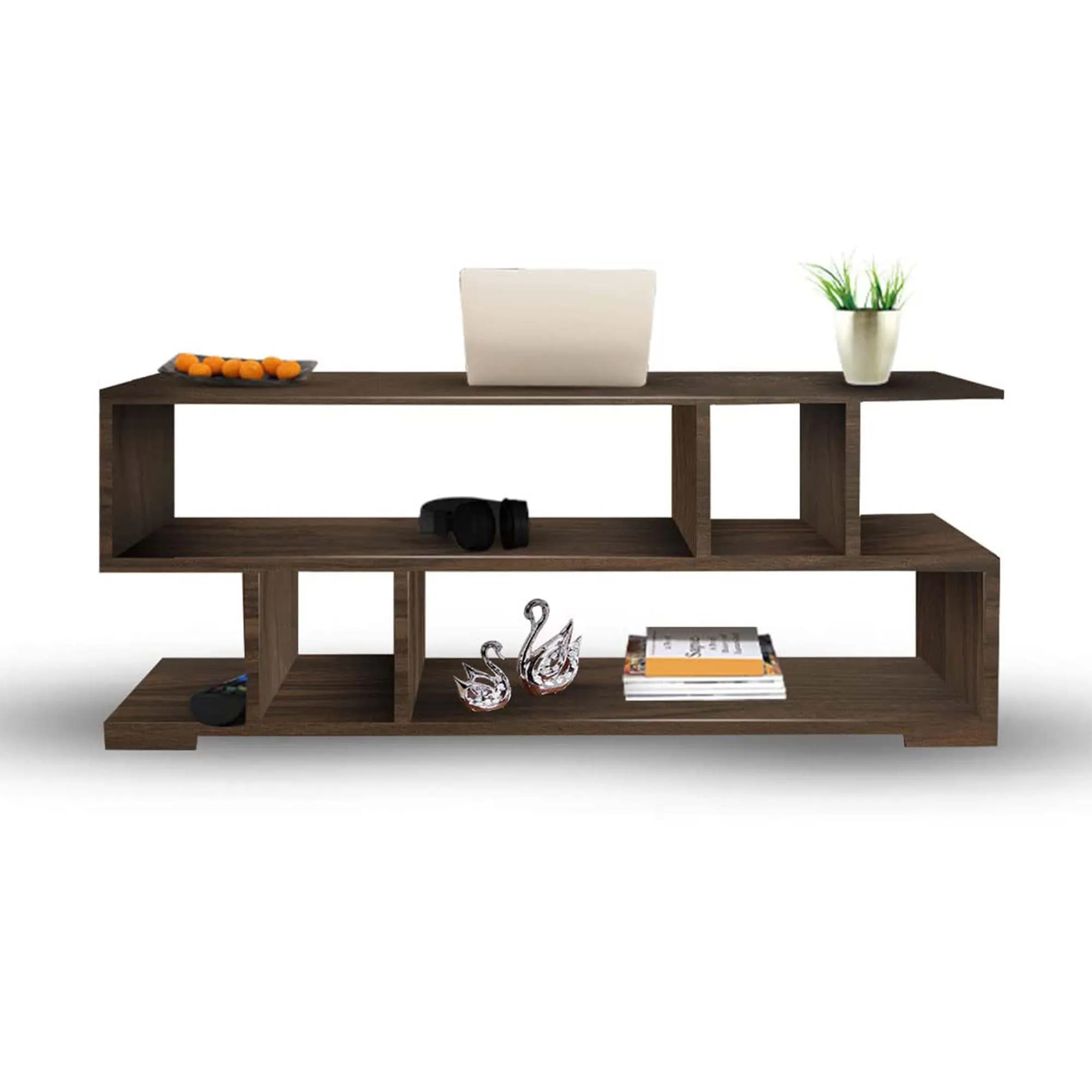 Kuber Industries Matte Finish ‎Wooden Center Table for Living Room | Wood Coffee Table for Living Room, Bedroom & Office with Storage | Brown