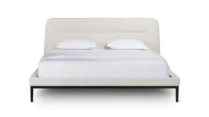 Lean On Me Bed, Queen, Cream Boucle