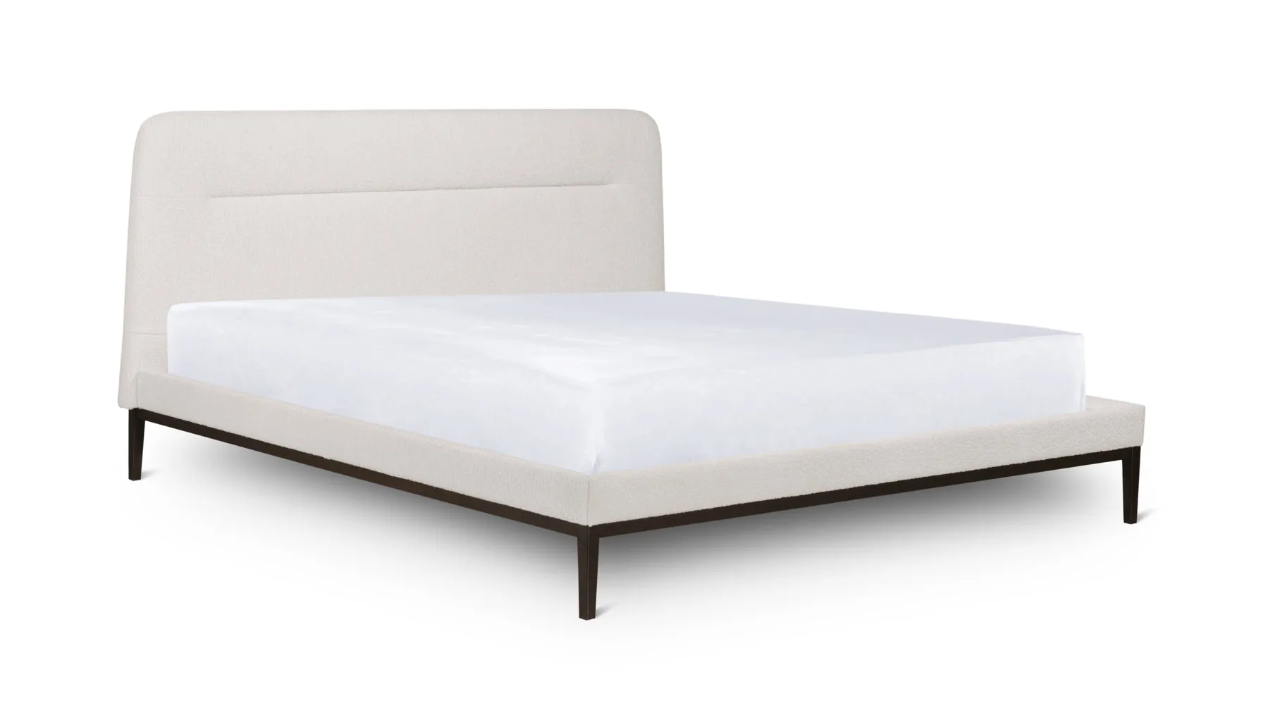 Lean On Me Bed, Queen, Cream Boucle