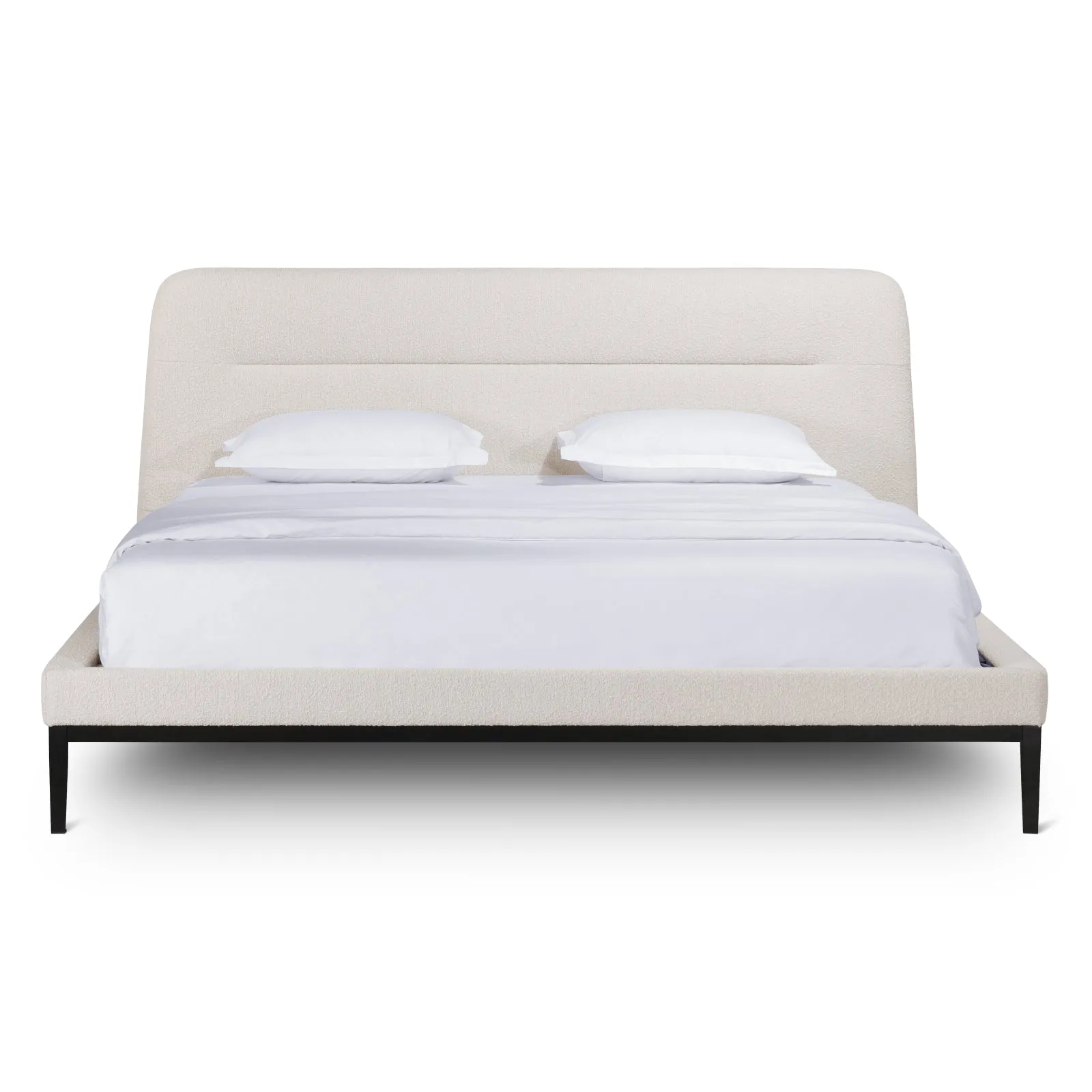 Lean On Me Bed, Queen, Cream Boucle