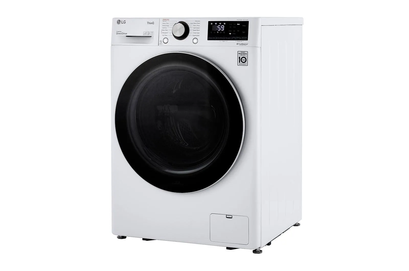 Lg WM1455HWA 2.4 cu.ft. Smart wi-fi Enabled Compact Front Load Washer with Built-In Intelligence